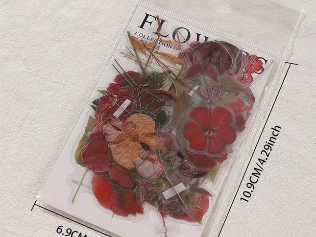 Set de 40 Autocolante Floral Vintage, Ideal pentru Proiecte DIY, Scrapbooking și Jurnale