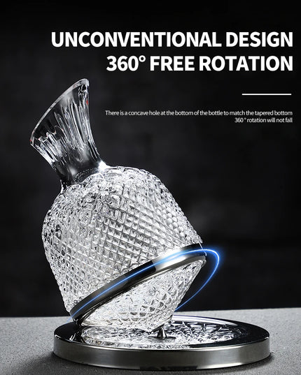 Decantor Rotativ Elegant din Cristal 1500ml