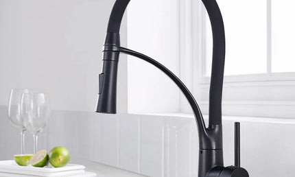 Baterie Bucătărie Rotativă 360° – Mixer Apă Caldă/Rece cu Duza Retractabilă