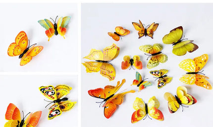 Set 12 Fluturi 3D Magnetici – Decor pentru Frigider și Pereți