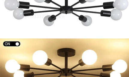 Candelabru Modern Negru pentru Living HomeBright