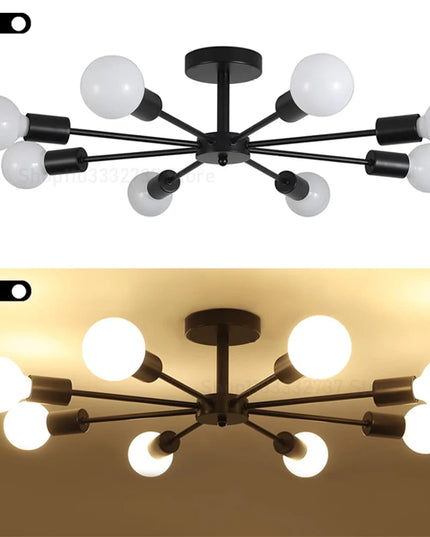 Candelabru Modern Negru pentru Living HomeBright