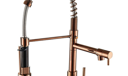 Baterie de bucătărie cu duș extractibil – design arc înalt, monocomandă