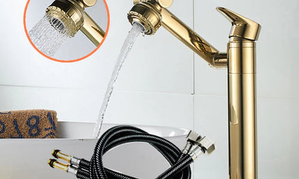 Robinet Lavoar cu Rotație 1080° – Mixer Apă Caldă și Rece, Antistropire