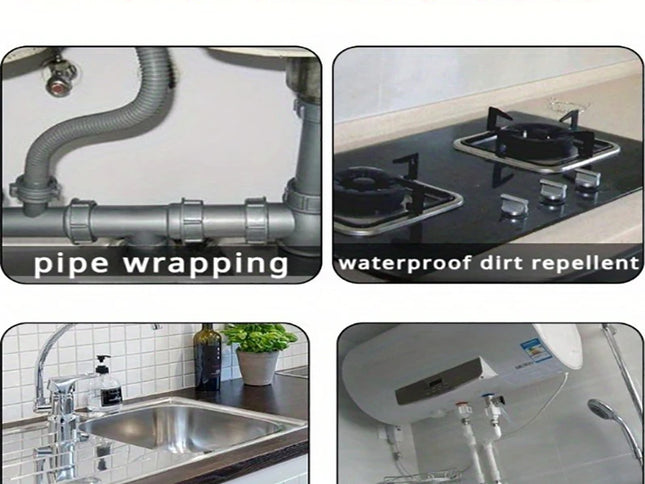 Rola Bandă de Aluminiu Îngroșată pentru Bucătărie – Rezistentă la Ulei, Apă și Mucegai, Ideală pentru Aragaz și Chiuvetă