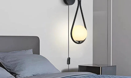 Aplica LED Modernă din Cupru Negru – Lumină pentru Dormitor, Hol sau Perete TV