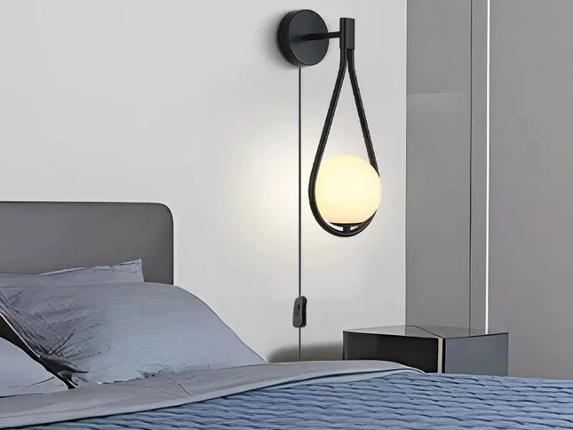 Aplica LED Modernă din Cupru Negru – Lumină pentru Dormitor, Hol sau Perete TV
