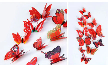 Set 12 Fluturi 3D Magnetici – Decor pentru Frigider și Pereți
