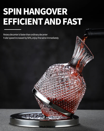 Decantor Rotativ Elegant din Cristal 1500ml