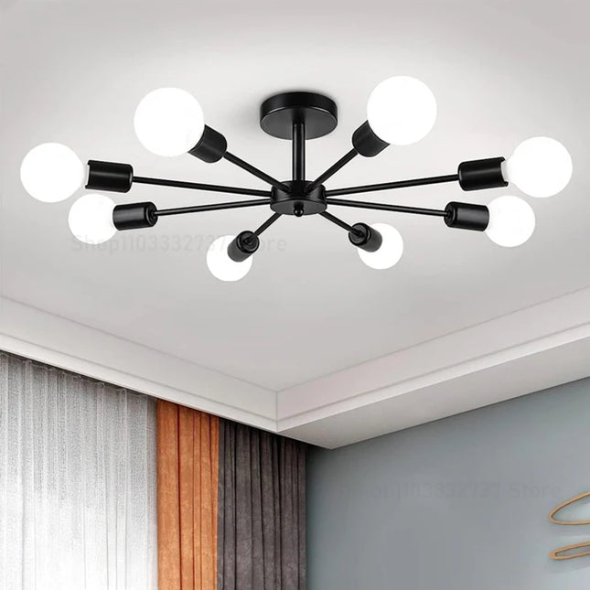 Candelabru Modern Negru pentru Living HomeBright