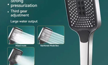 Furtun Duș Negru/Argintiu ShowerLine