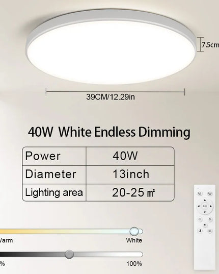 AquaGlow Ultra – Plafonieră LED Ultra-Subțire și Rezistentă la Apă