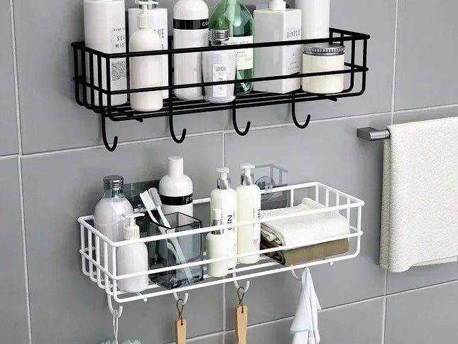Suport de perete în Stil Japonez, pentru organizarea accesoriilor și produselor de îngrijire