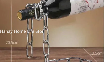 Suport pentru sticle de Vin în Formă de Lanț Suspendat – Decor Magic pentru Bucătărie, Bar și Pivniță