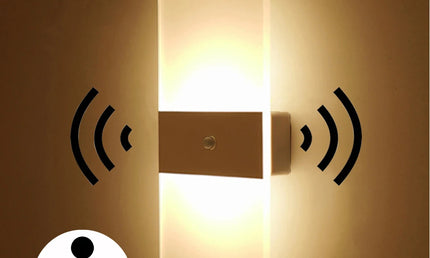 Aplica LED Modernă cu Senzor Tactil și Mișcare – Lumină Nocturnă pentru Dormitor