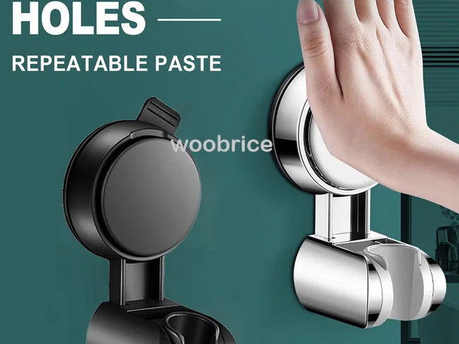 Suport Reglabil pentru Duș – Ventuză Murală, 360° Ajustabil, Montare Fără Găurire