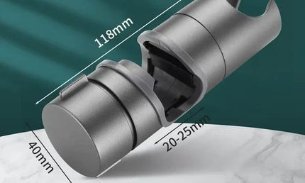 Suport Universal pentru Pălărie de Duș – Reglabil 18~25 mm, Montaj Rapid, Finisaj Cromat
