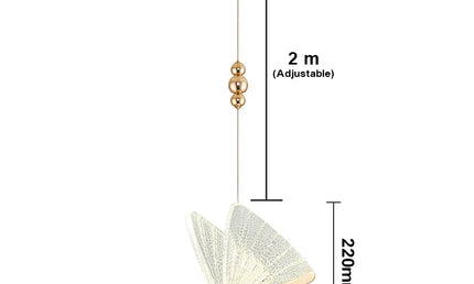 Lustră LED Fluture Nordic – Lampă Suspendată Modernă pentru Dormitor, Living și Bucătărie
