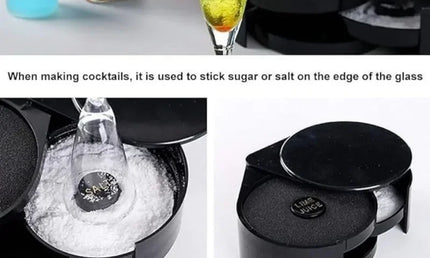 Cutie Rotativă cu 3 Niveluri pentru Decorarea Marginii Cocktailurilor