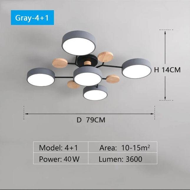 Candelabru LED Modern 3 Culori pentru Living, Dormitor, Hotel și Birou