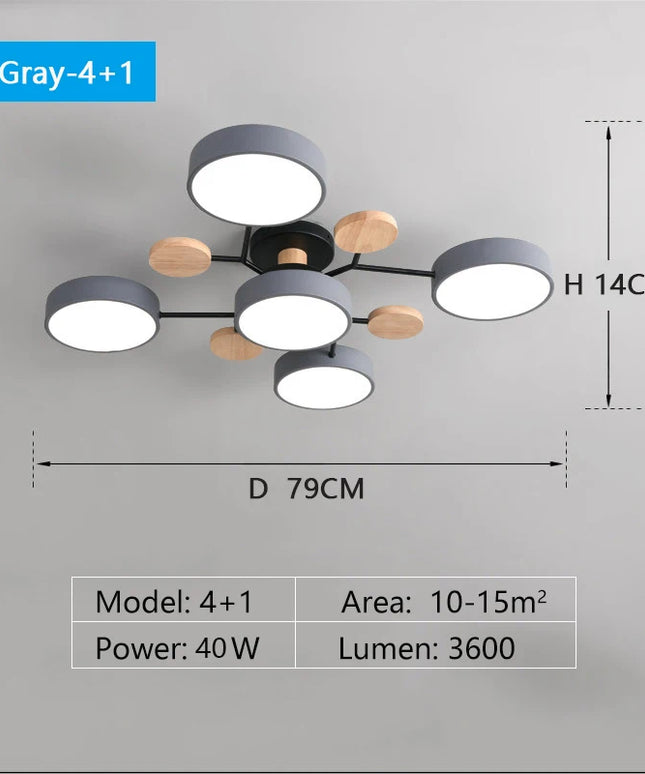 Candelabru LED Modern 3 Culori pentru Living, Dormitor, Hotel și Birou