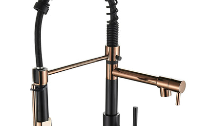 Baterie de bucătărie cu duș extractibil – design arc înalt, monocomandă