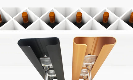 Suport pentru Pahare de Vin - Suport Creativ pentru Pahare de Vin, Montabil pe Dulap
