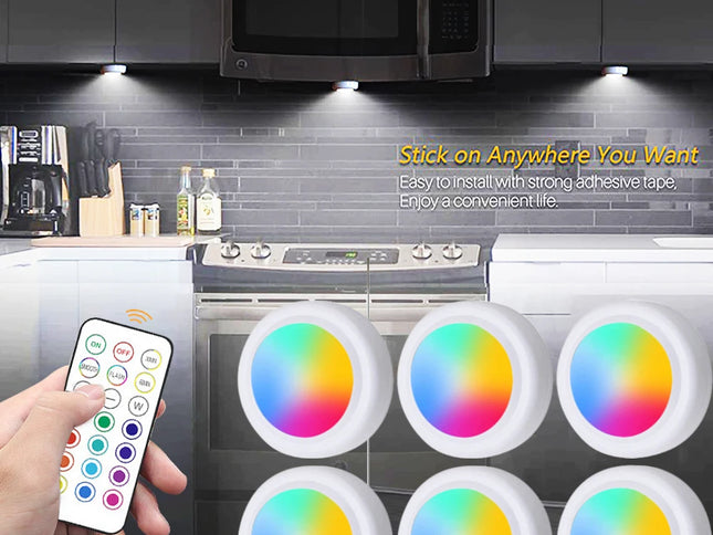 Iluminat LED Reglabil pentru Dulap sau spații înguste, cu Telecomandă și Culori RGB