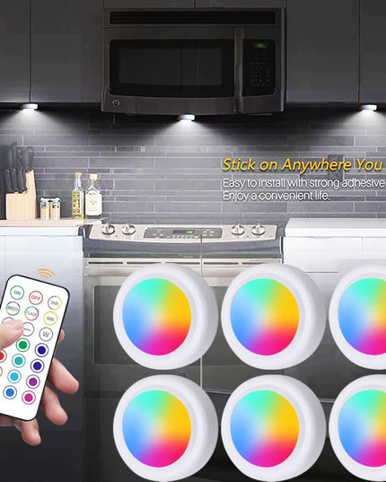 Iluminat LED Reglabil pentru Dulap sau spații înguste, cu Telecomandă și Culori RGB