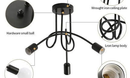 Candelabru Nordic Negru