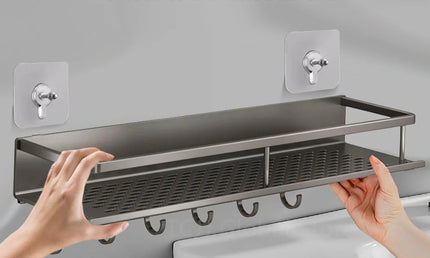 Raft Organizator Multifuncțional de Perete din Aluminiu