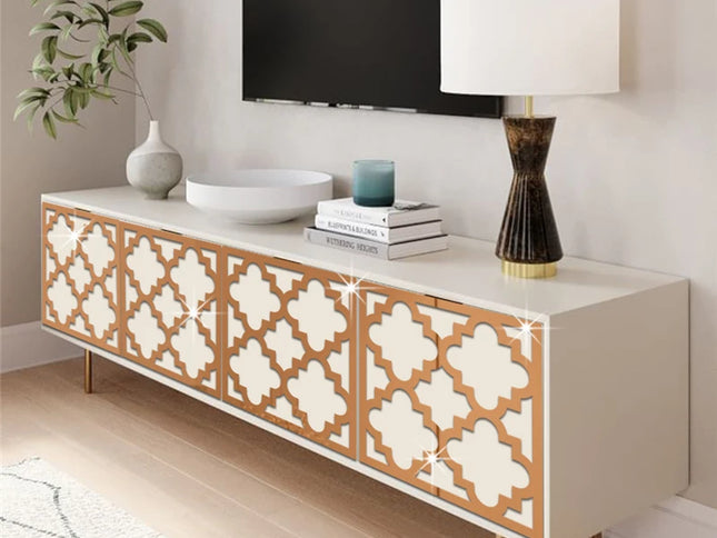 Set de 4 Autocolante Oglinzi 3D în Formă de Floare, Autoadezive, pentru Decorarea Mobilierului și Peretilor