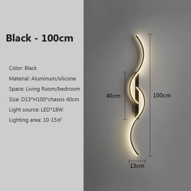 Aplica LED Modernă Minimalistă – Lumină de Perete pentru Dormitor și Living