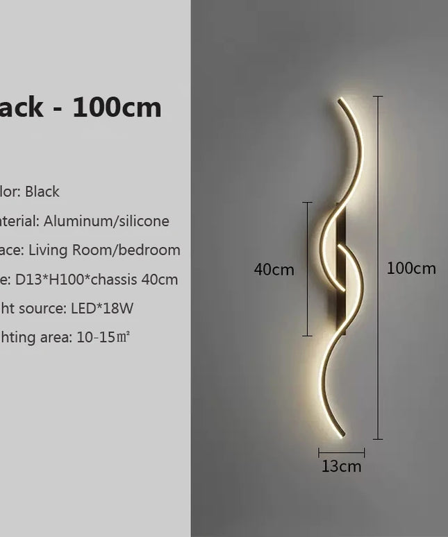 Aplica LED Modernă Minimalistă – Lumină de Perete pentru Dormitor și Living