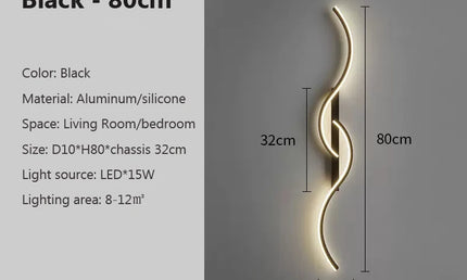 Aplica LED Modernă Minimalistă – Lumină de Perete pentru Dormitor și Living