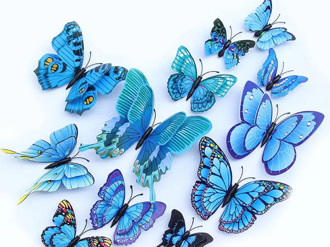 Set 12 Fluturi 3D Magnetici – Decor pentru Frigider și Pereți