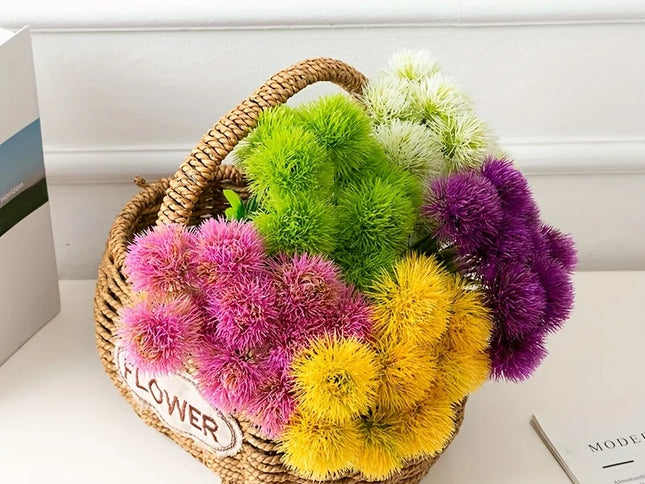 Set 10 Flori Decorative Artificiale Păpădie – Decor Versatil pentru Nunți, Casă și Grădină, Ușor de Întreținut