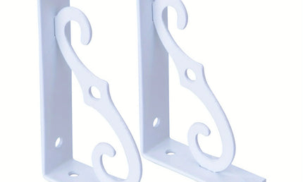 Consolă decorativă de perete, pentru rafturi, în formă de L - set 2 buc