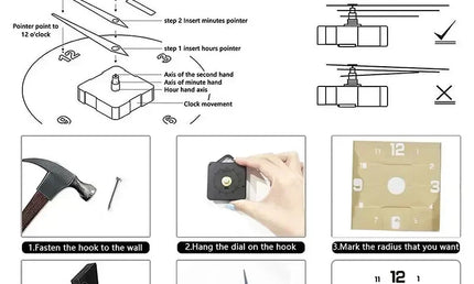 Ceas de Perete DIY fără ramă
