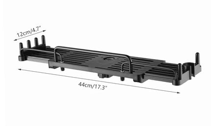 Raft pentru Duș cu prindere pe bara – Suport tavă pentru Șampon și Accesorii Baie, Fără Găurire