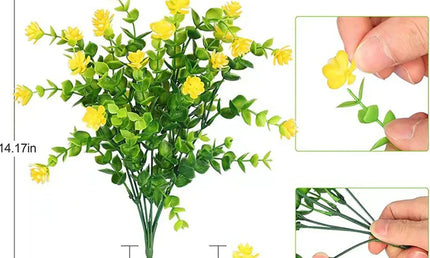 Buchet de Flori Artificiale Rezistente la UV - Decorațiuni Elegante pentru Interior și Exterior