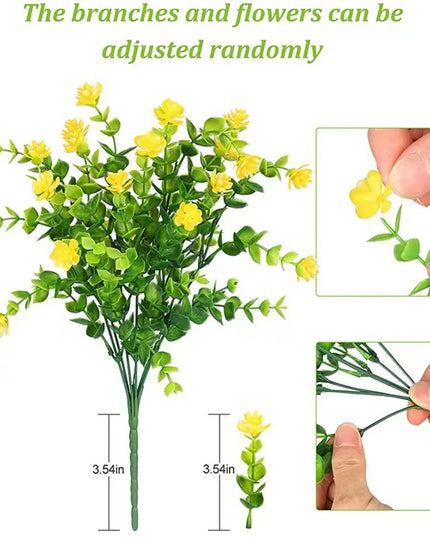 Buchet de Flori Artificiale Rezistente la UV - Decorațiuni Elegante pentru Interior și Exterior