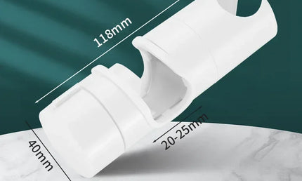 Suport Universal pentru Pălărie de Duș – Reglabil 18~25 mm, Montaj Rapid, Finisaj Cromat