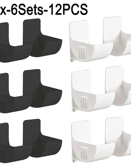 Set 16 Suporturi pentru Depozitare accesorii, Fără Găurire – Montabile pe Perete pentru Bucătărie, Baie sau Dormitor