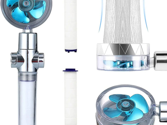 Pălărie de Duș cu Rotire 360° – Presiune Ridicată, Economisire Apă și Filtrare Turbo