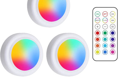Iluminat LED Reglabil pentru Dulap sau spații înguste, cu Telecomandă și Culori RGB
