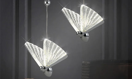 Lustră LED Fluture Nordic – Lampă Suspendată Modernă pentru Dormitor, Living și Bucătărie