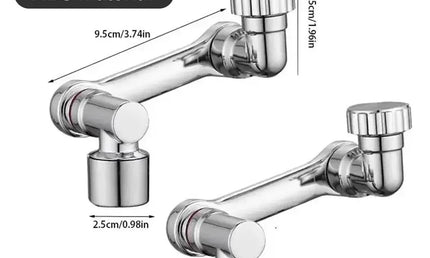 Set 2 Extensoare pentru Robinet cu Braț Mecanic – Rotire 1080° pentru Chiuvetă Baie