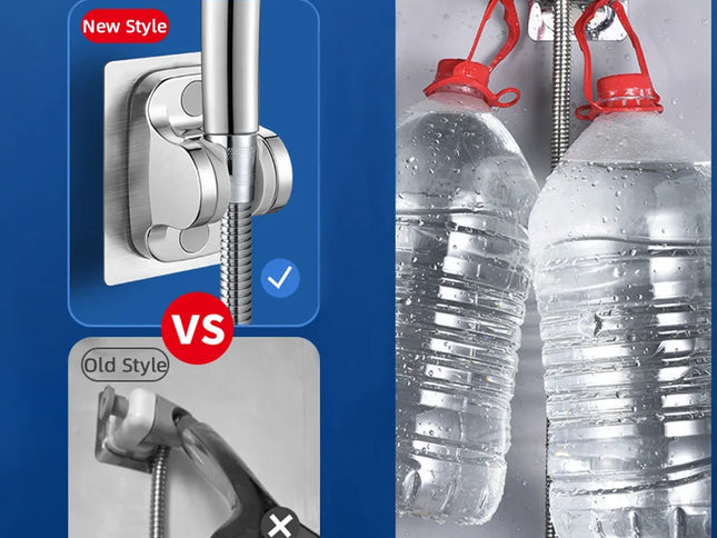 Suport Universal pentru Pălărie de Duș – Montare Fără Găurire, Unghi Ajustabil, Rezistent la Apă