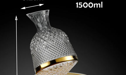 Decantor Rotativ Elegant din Cristal 1500ml